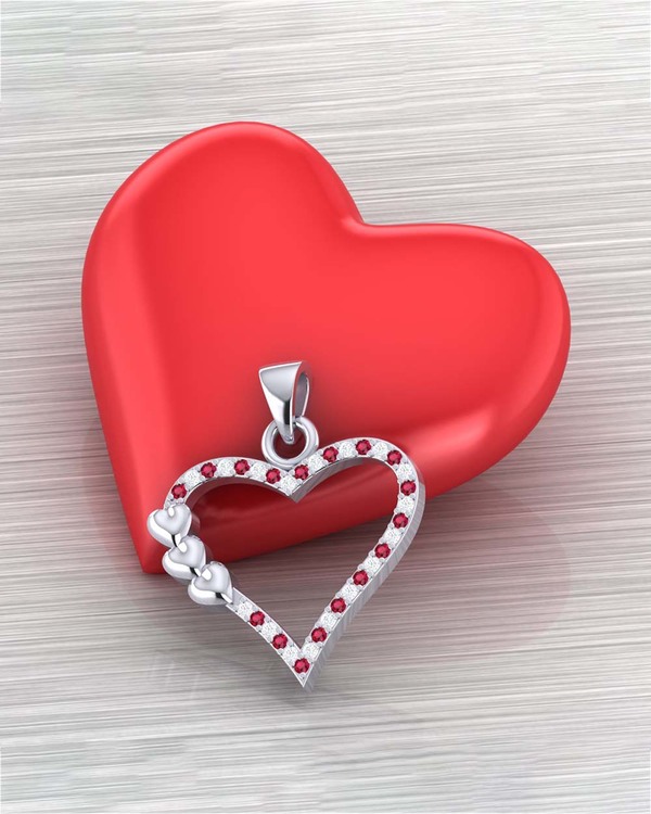 buy designer pendants lovely pendant without chain for women in heart desing