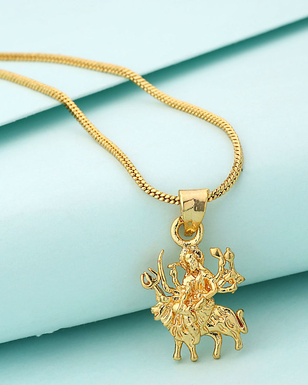 durga devi locket gold